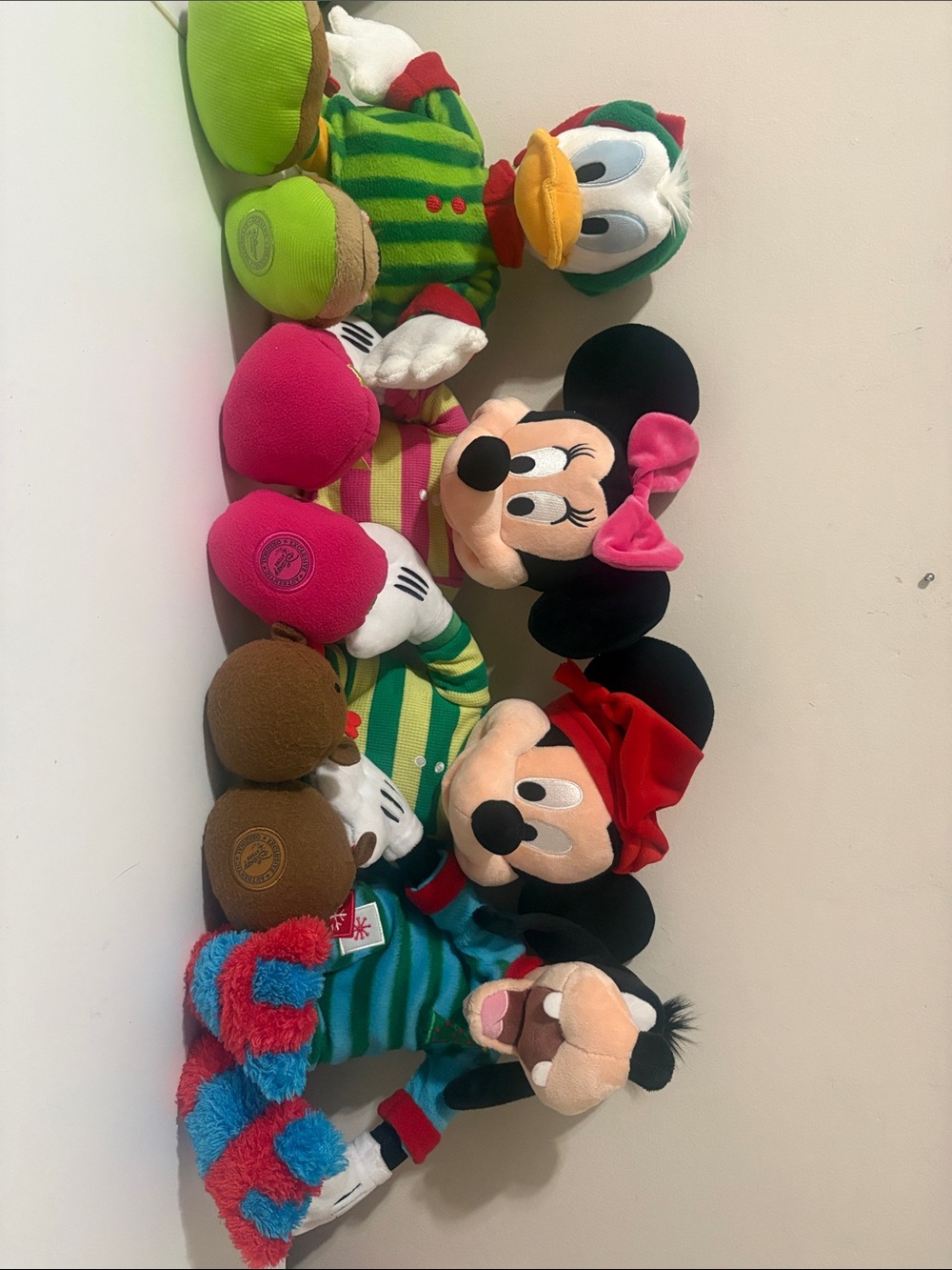 Disney Plush Character Bundle - Pink, Green, Red, Blue